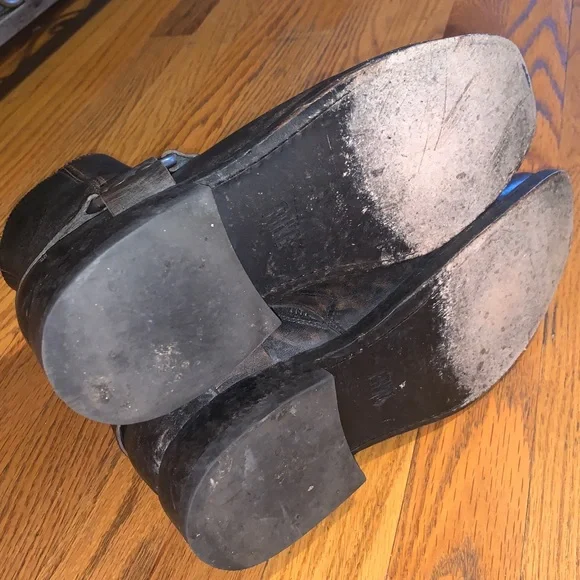 Frye dark brown soft durable leather motorcycle boots - Picture 5 of 6